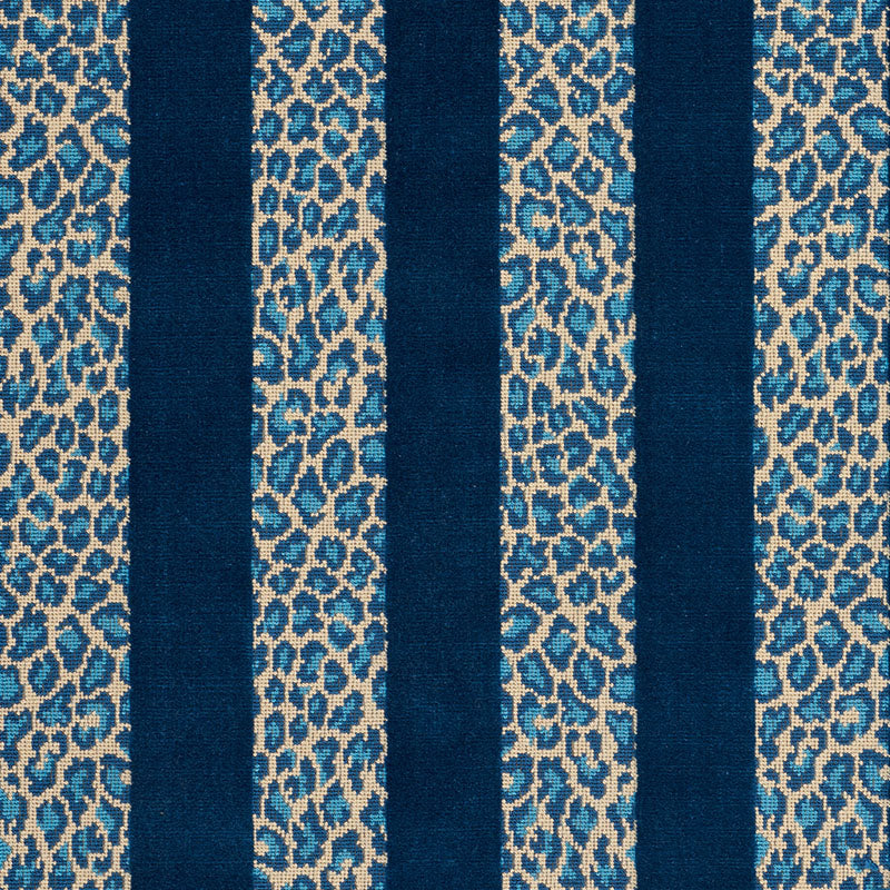 Search 77140 Guepard Stripe Velvet Mediterranean by Schumacher Fabric