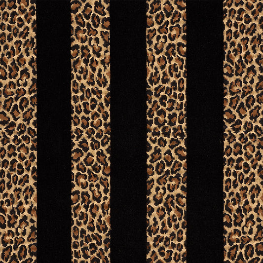 Buy 77142 Guepard Stripe Velvet Black by Schumacher Fabric