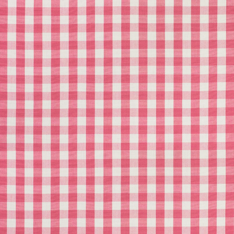 Looking 77310 Elton Cotton Check Magenta by Schumacher Fabric