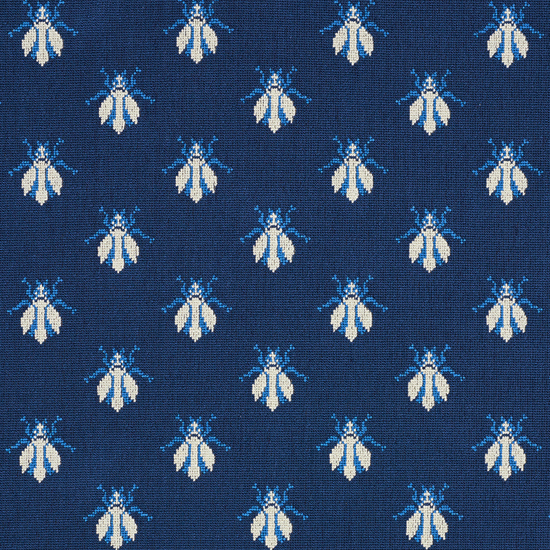 Save 77411 Bee Epingle Blue by Schumacher Fabric