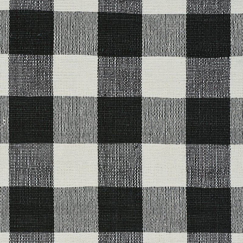 Acquire 77552 Barnes Performance Check Black by Schumacher Fabric