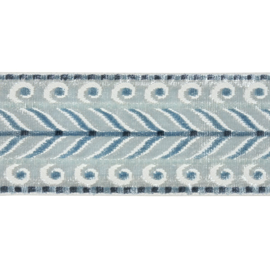 Purchase 77623 | Marion Velvet Tape, Sky - Schumacher Trim