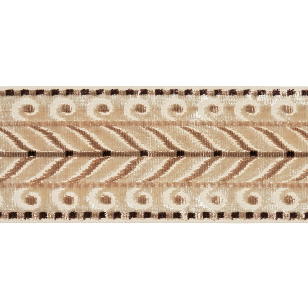 Purchase 77624 | Marion Velvet Tape, Champagne - Schumacher Trim