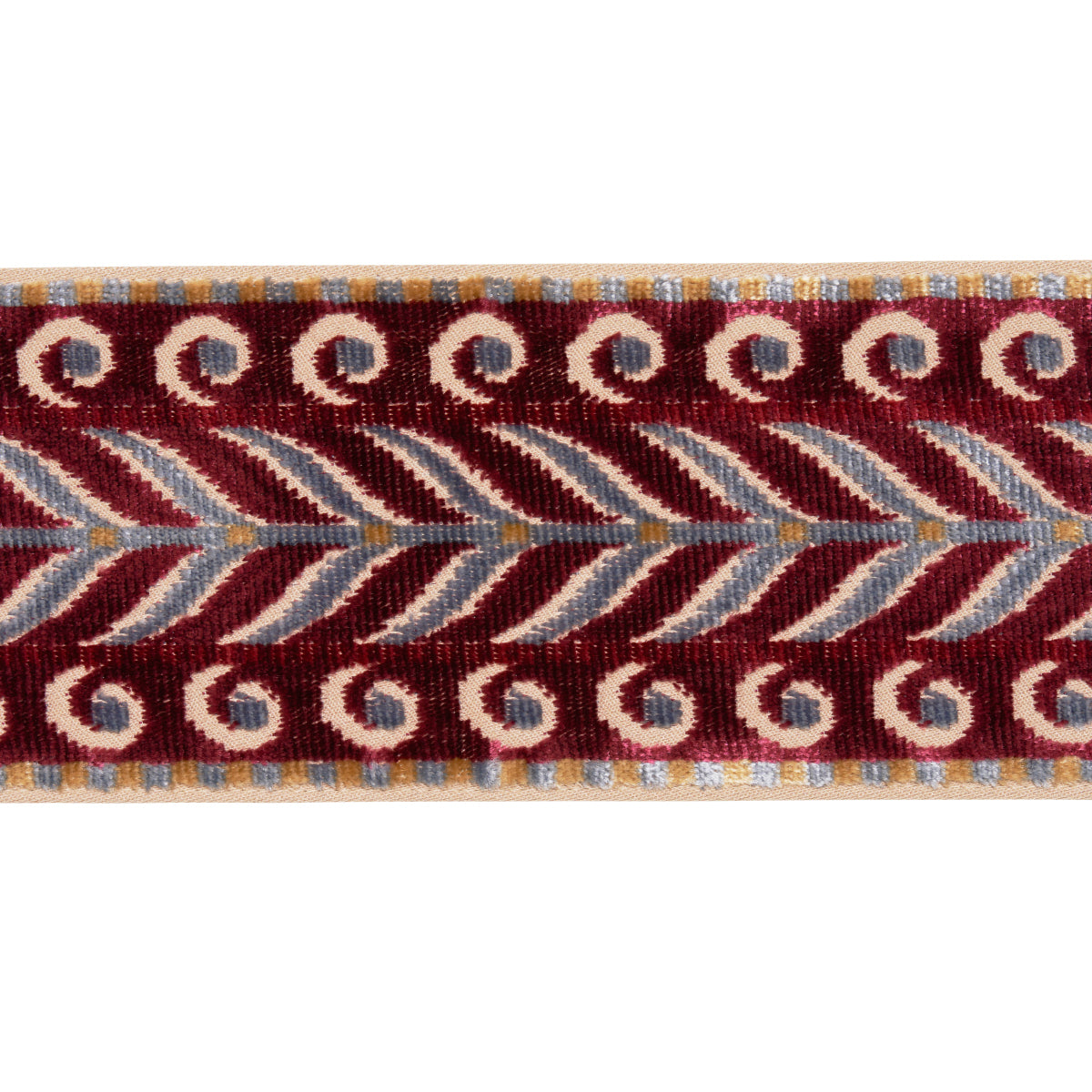 Purchase 77625 | Marion Velvet Tape, Aubergine - Schumacher Trim