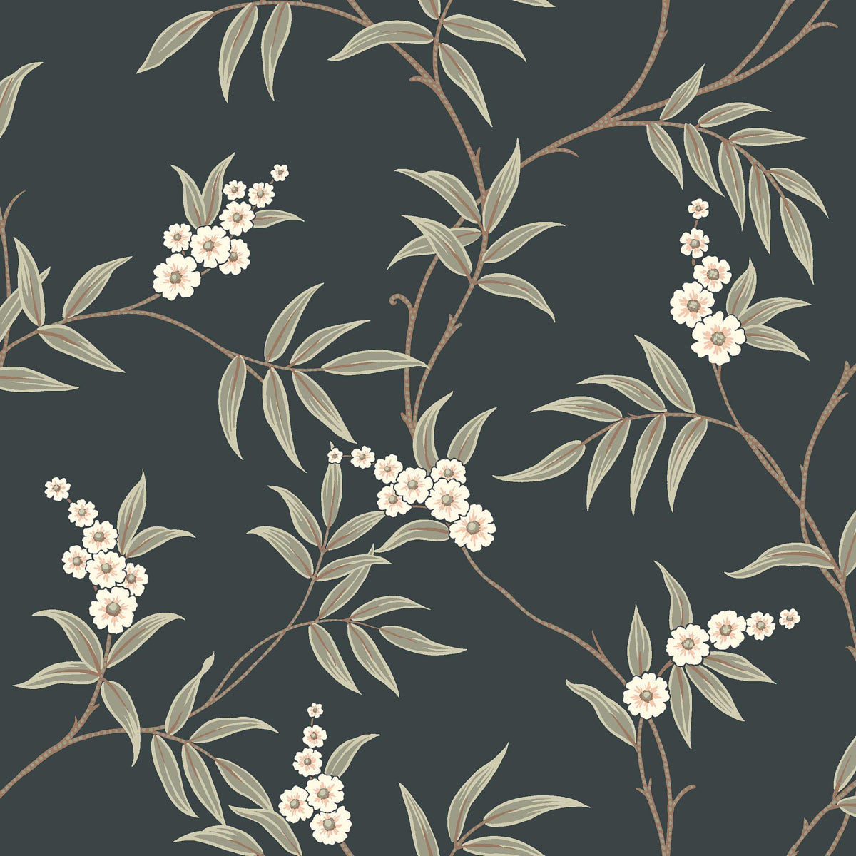 Purchase 7765 | Floral Tree, Spruce - Borastapeter Wallpaper