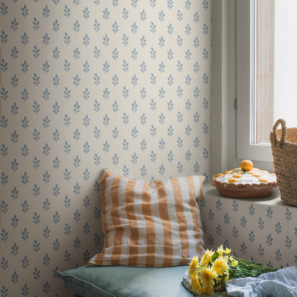 Purchase 7775 | Little Oak, Blue - Borastapeter Wallpaper