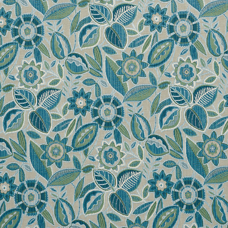 Order 77762 Garland Velvet Peacock by Schumacher Fabric