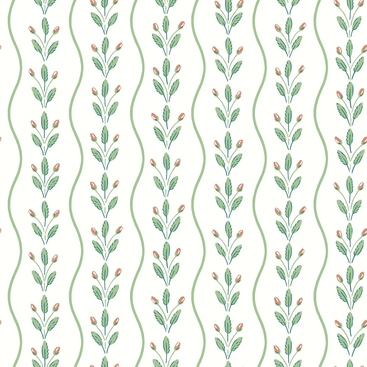 Purchase 7778 | Flower Buds, Green - Borastapeter Wallpaper