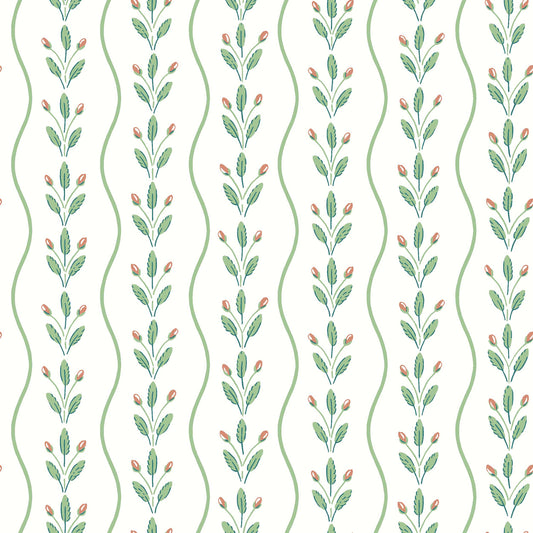 Purchase 7778 | Flower Buds, Green - Borastapeter Wallpaper