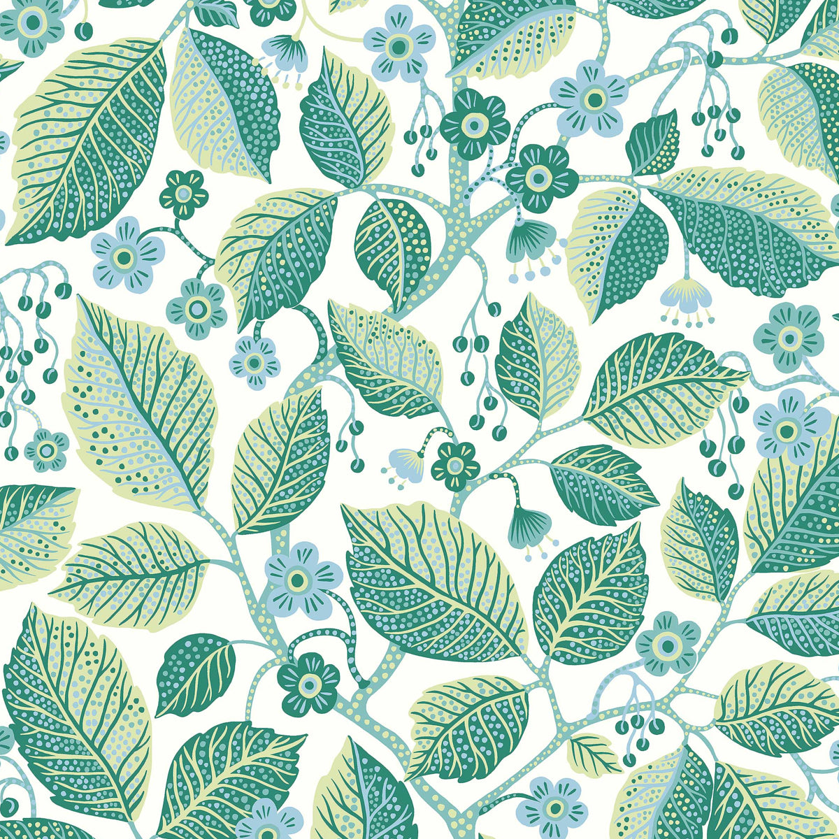 Purchase 7784 | Elm Tree, Blue And Green - Borastapeter Wallpaper