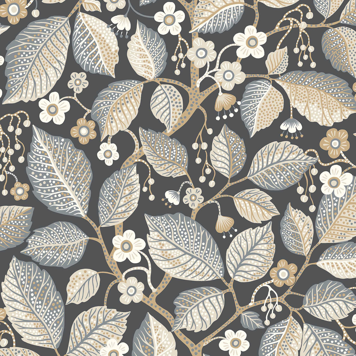 Purchase 7786 | Elm Tree, Charcoal And Neutral - Borastapeter Wallpaper