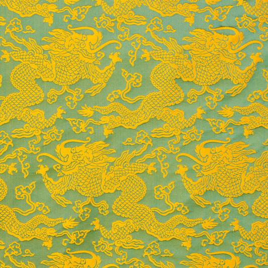 View 78102 Ruan Dragon Damask Gold by Schumacher Fabric