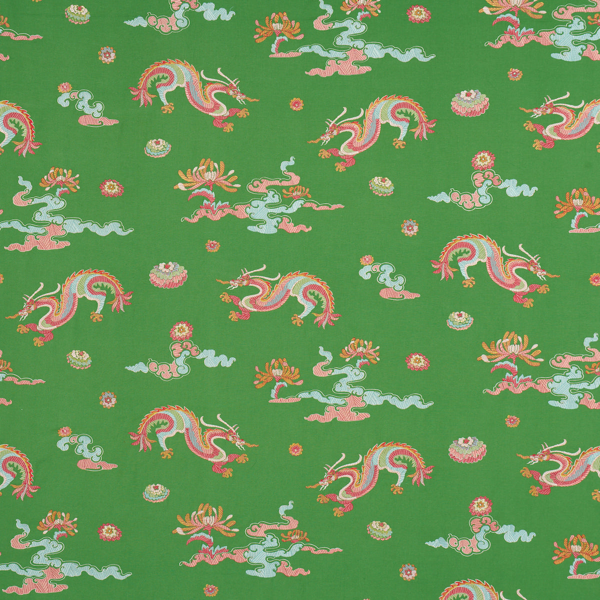 Find 78112 Hanlun Dragon Embroidery Green by Schumacher Fabric