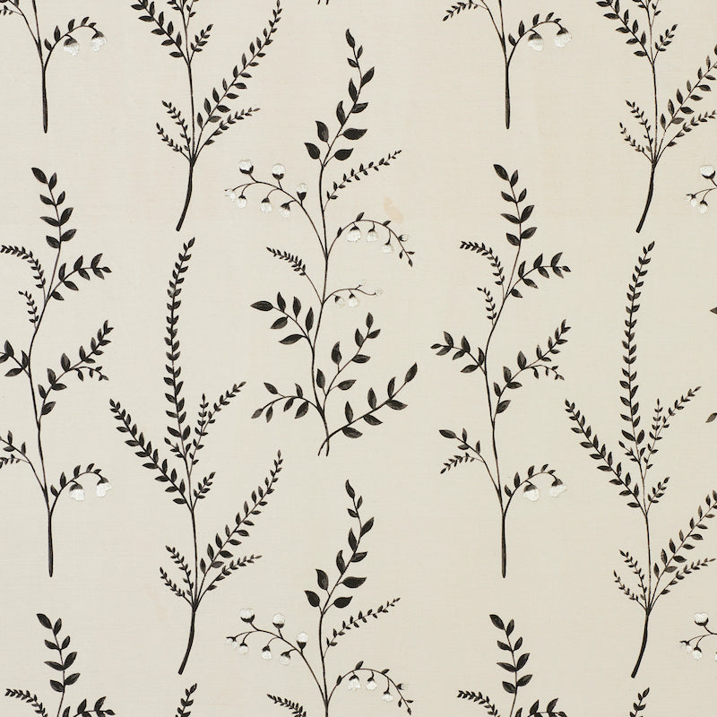 Buy 78352 Cynthia Embroidered Print Black by Schumacher Fabric