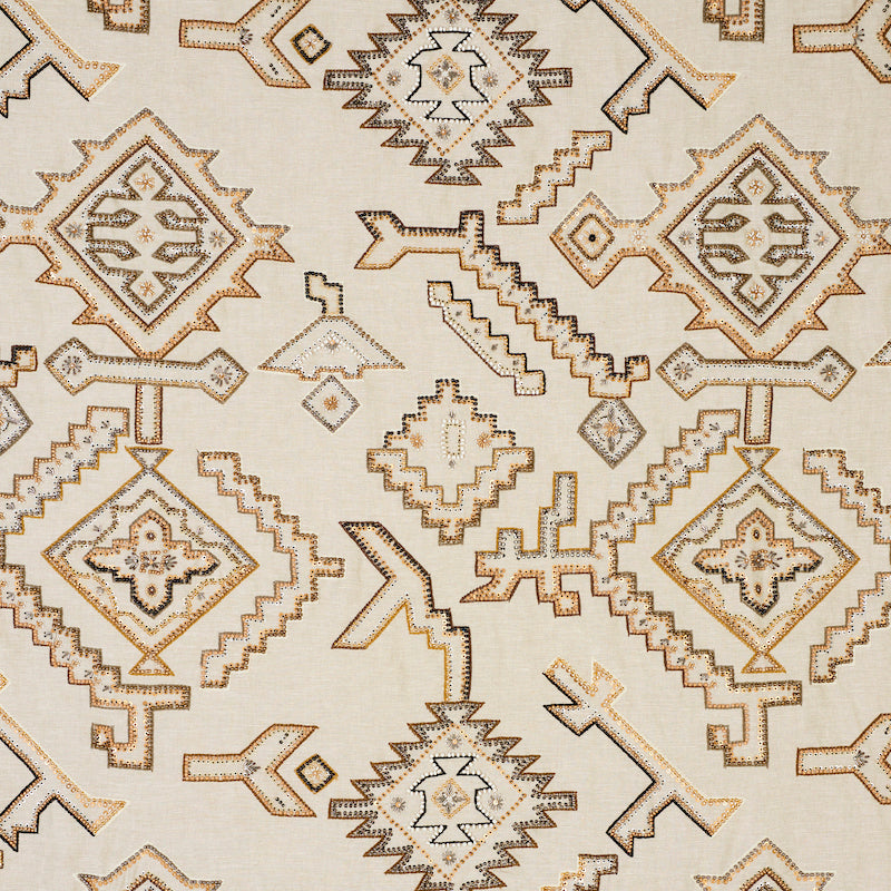 Shop 78380 Ezma Embroidery Neutral by Schumacher Fabric