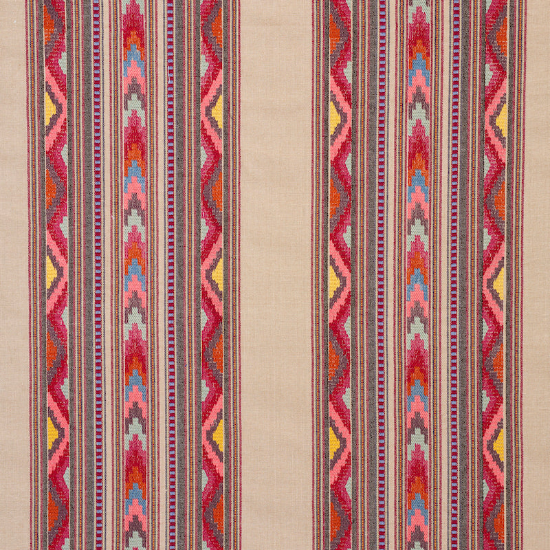 Select 78392 Zarzuela Stripe Embroidery Multi by Schumacher Fabric