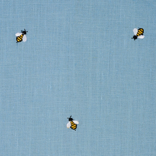 Save 78421 Honey Bee Embroidery Sky by Schumacher Fabric