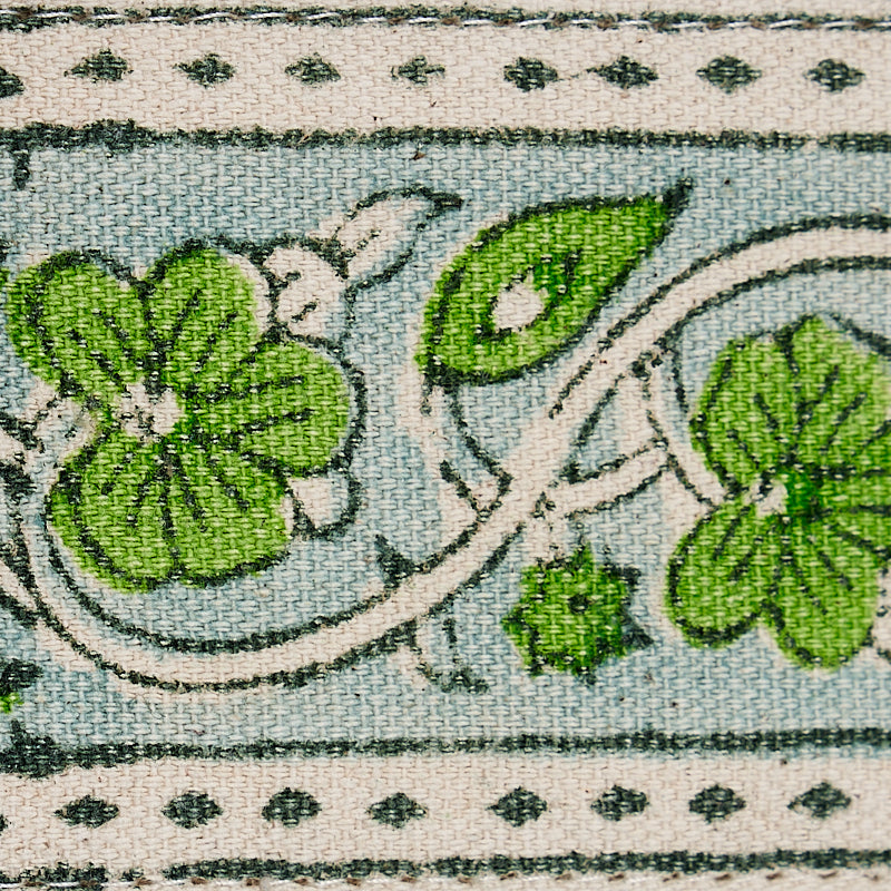 Purchase 78592 | Mila Hand Block Print Tape, Green - Schumacher Trim