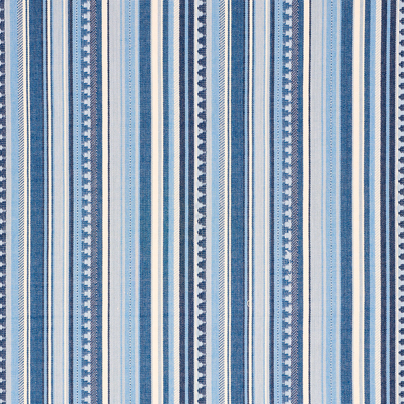 Looking 78731 Zuni Stripe Blue by Schumacher Fabric