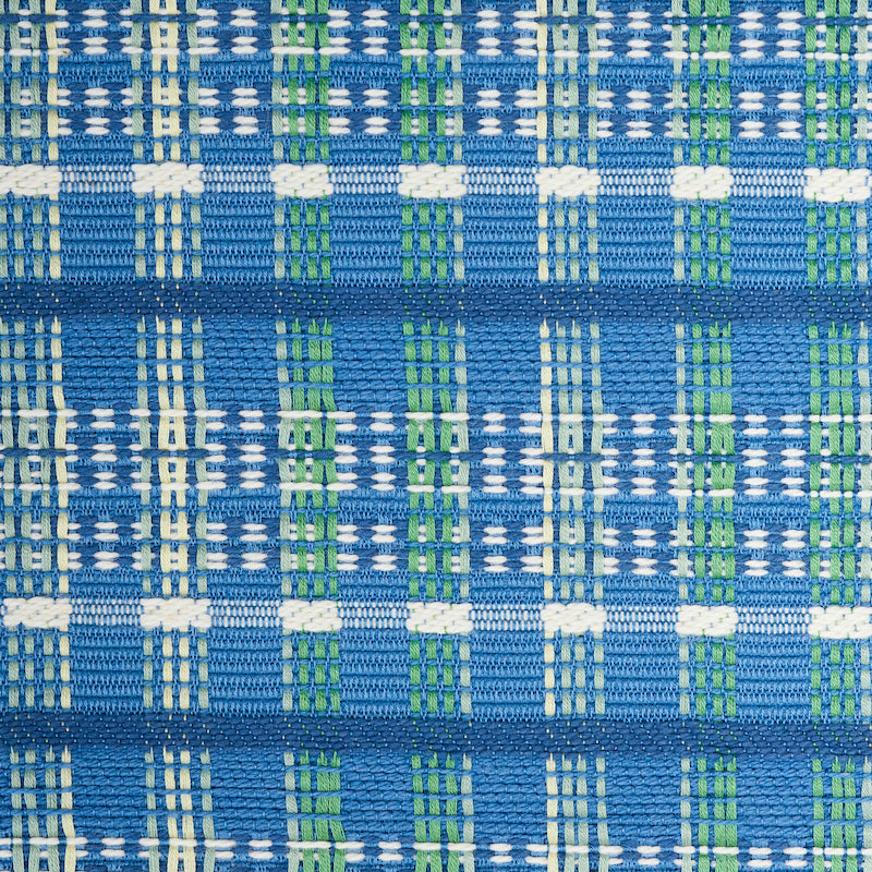 Select 79071 Zealand Check Peacock by Schumacher Fabric