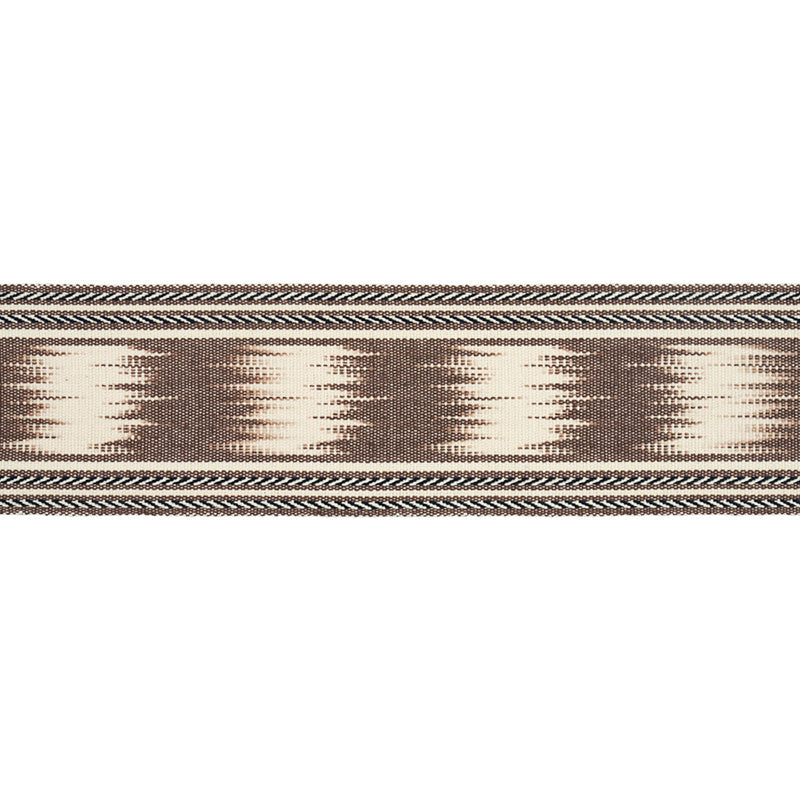 Purchase 79302 | Banyan Ikat Tape, Brown - Schumacher Trim