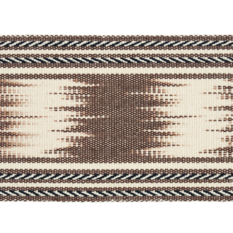 Purchase 79302 | Banyan Ikat Tape, Brown - Schumacher Trim