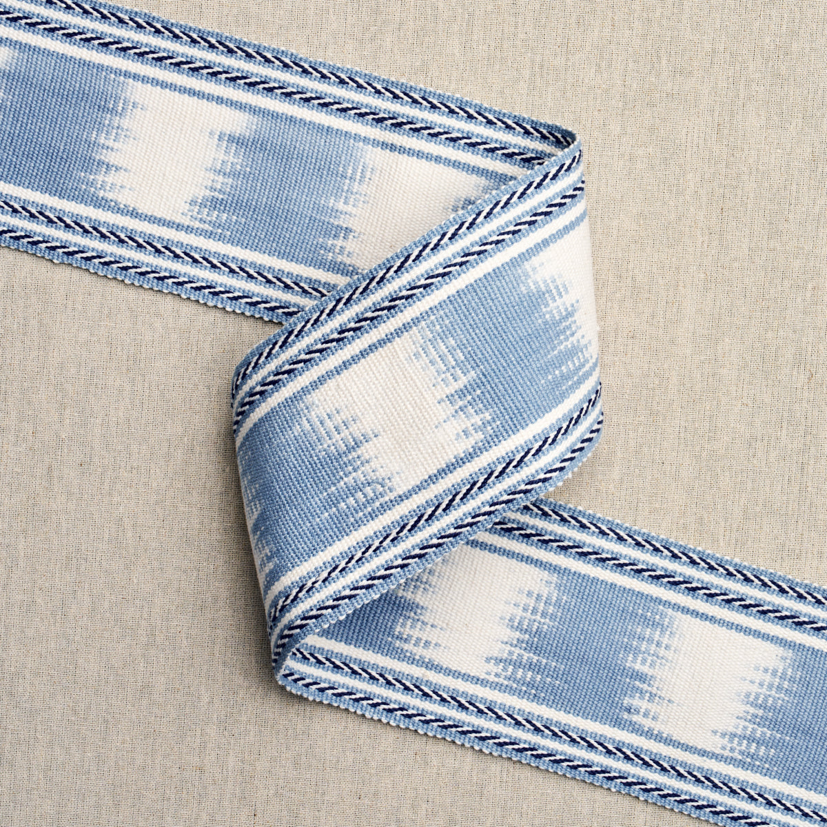 Purchase 79304 | Banyan Ikat Tape, Sky - Schumacher Trim