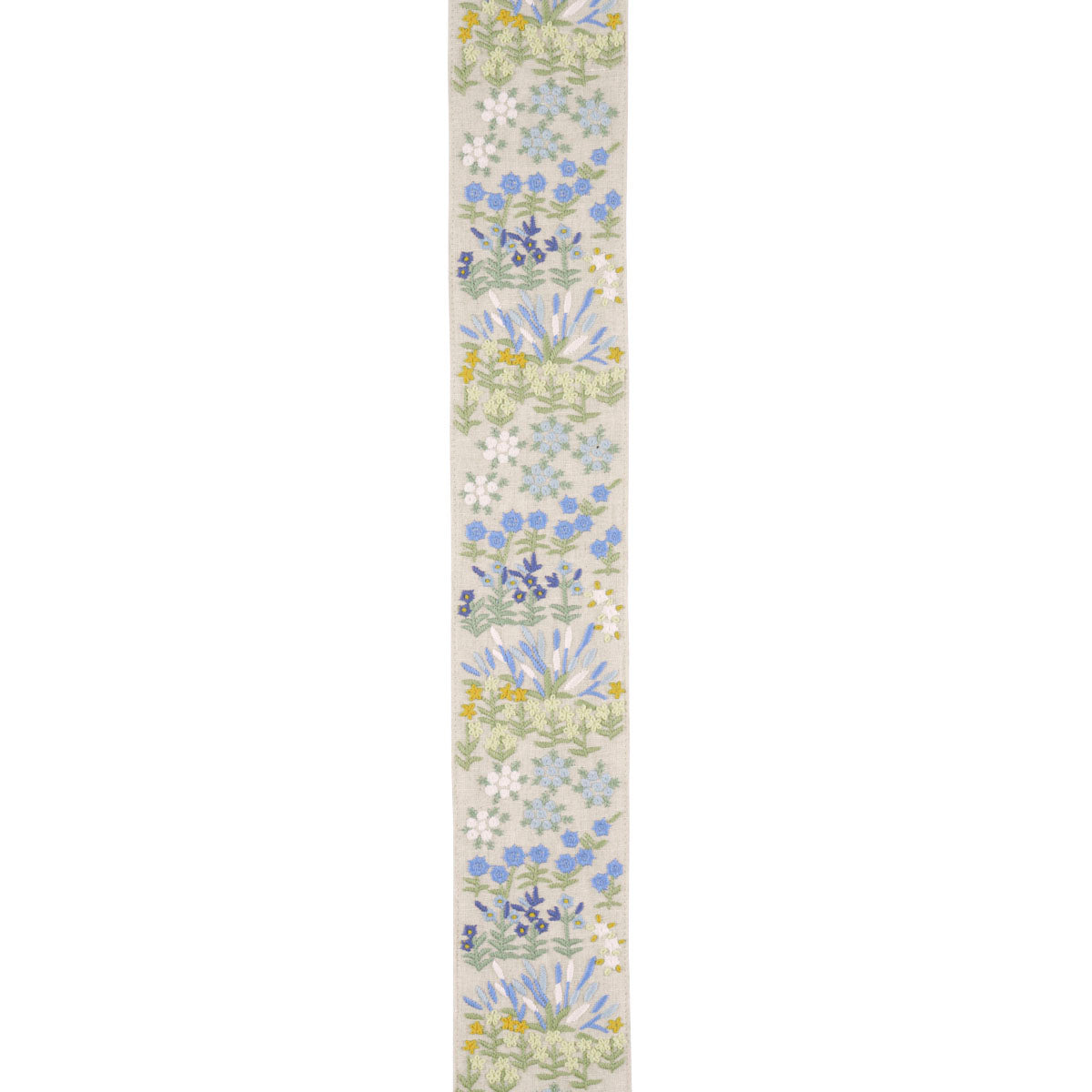 Purchase 79313 | Lula Embroidered Tape, Blue - Schumacher Trim