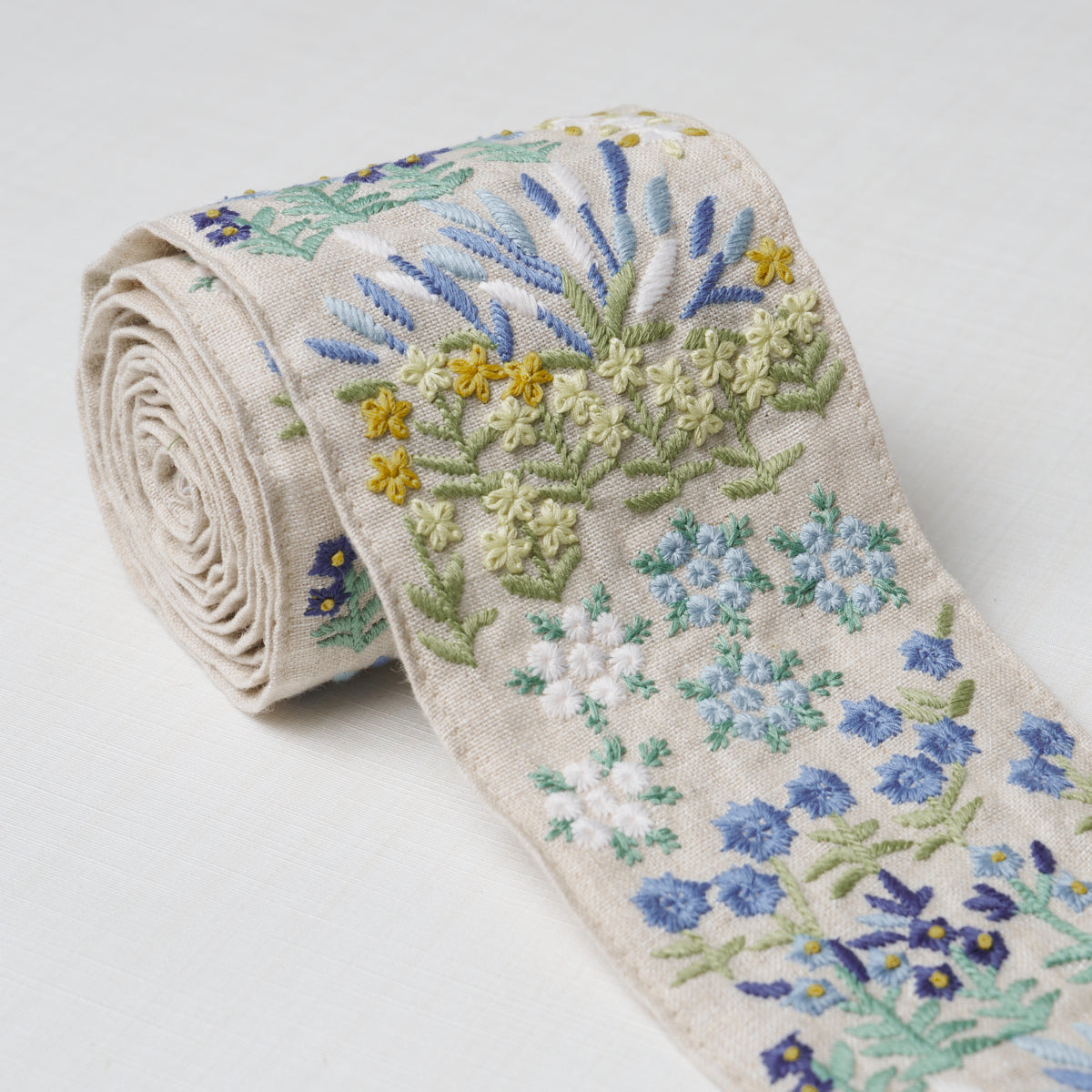 Purchase 79313 | Lula Embroidered Tape, Blue - Schumacher Trim