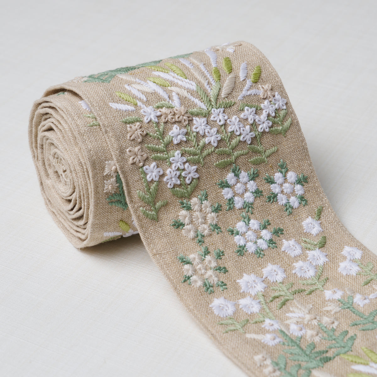 Purchase 79314 | Lula Embroidered Tape, Green - Schumacher Trim
