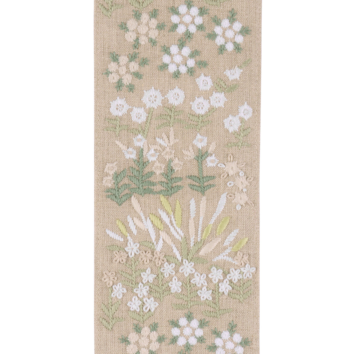 Purchase 79314 | Lula Embroidered Tape, Green - Schumacher Trim