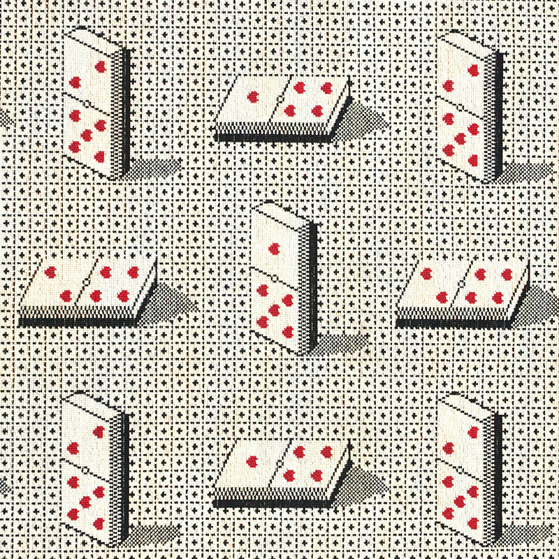 Select 79320 Domino Epingle Black by Schumacher Fabric