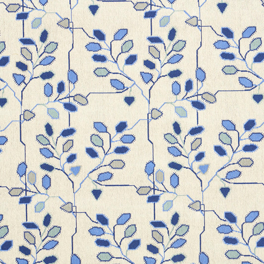 Looking 79510 Tumble Weed Epingle Delft Blue by Schumacher Fabric