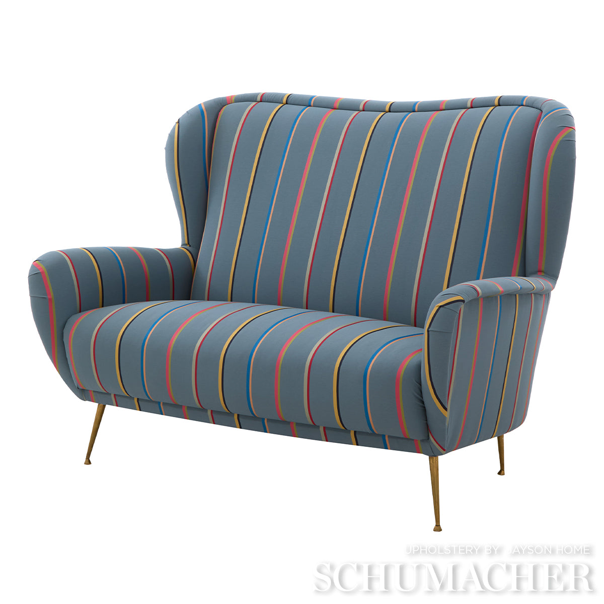Purchase 79560 | Larivey Stripe, Slate - Schumacher Fabric