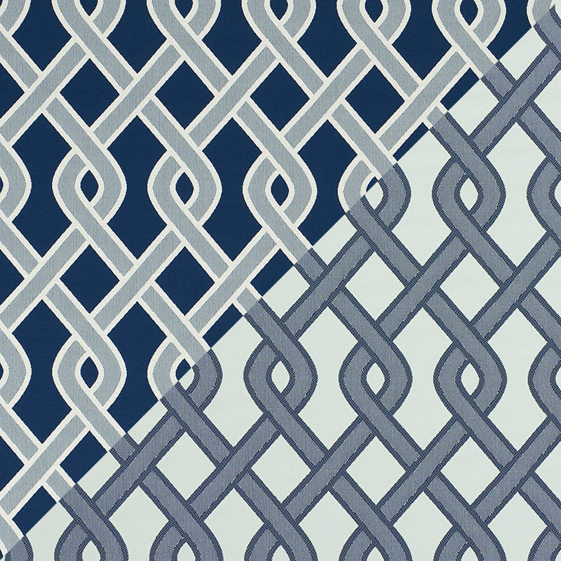 Search 79570 Cleo Trellis Indoor/Outdoor Blue by Schumacher Fabric