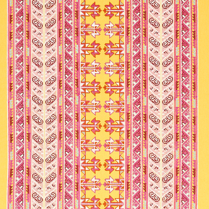 Purchase 79622 | Azulejos, Pink & Yellow - Schumacher Fabric