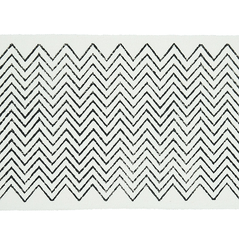 Purchase 79650 | Leora Hand Blocked Tape, Charcoal - Schumacher Trim