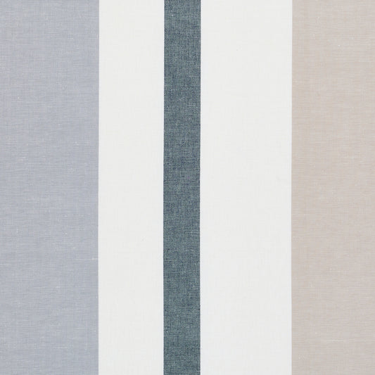 Order 79660 Lolland Linen Stripe Grey & Sand by Schumacher Fabric