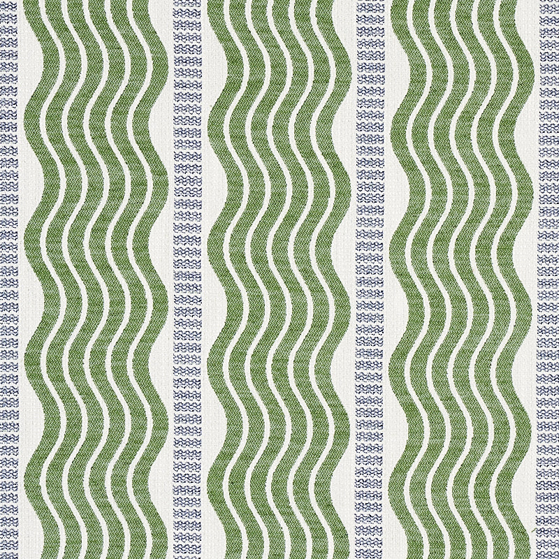Select 79940 Sina Stripe Green by Schumacher Fabric
