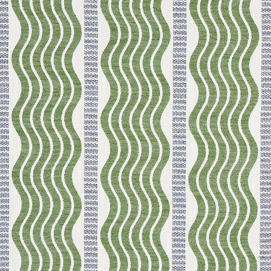 Select 79940 Sina Stripe Green by Schumacher Fabric
