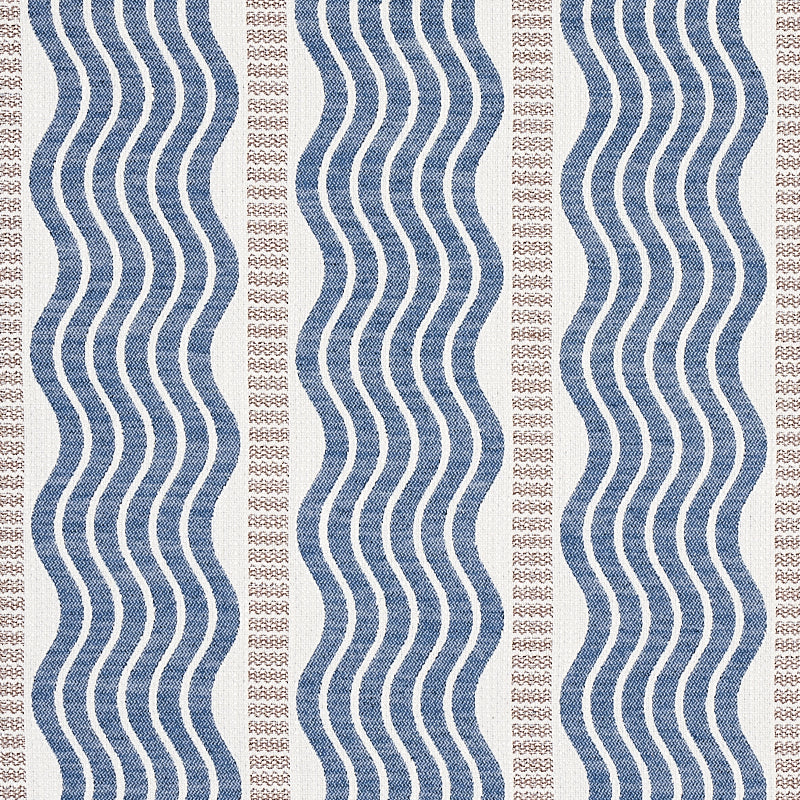 Acquire 79941 Sina Stripe Blue by Schumacher Fabric