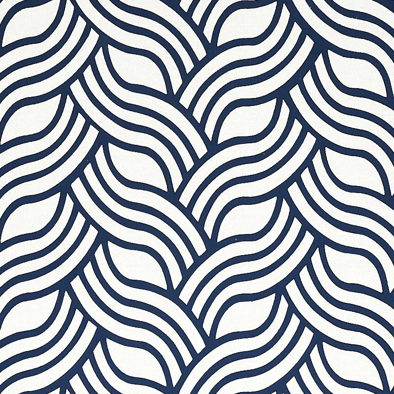 Looking 79951 Sangomar Applique Navy by Schumacher Fabric