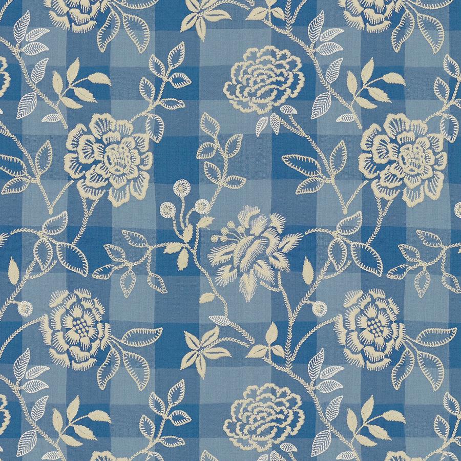 Save 8013112-15 Kinevine Emb French Blue Botanical by Brunschwig & Fils Fabric