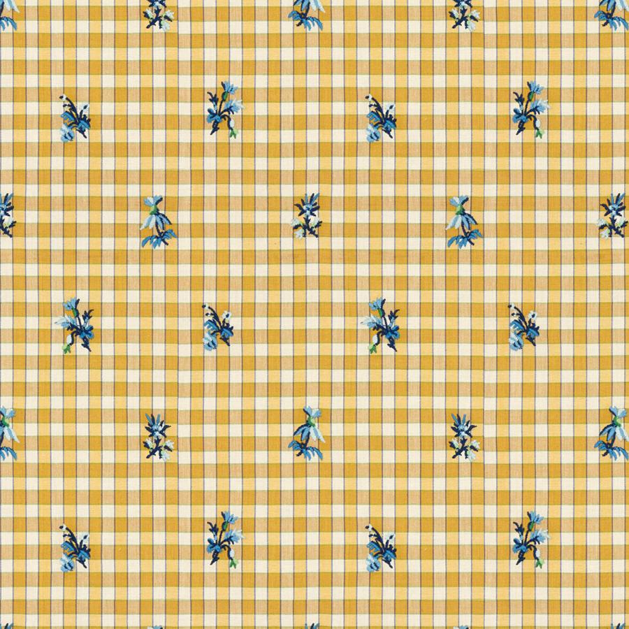 Sample 8013113-4 La Seyne Fleuri Sunflower Botanical Brunschwig and Fils Fabric