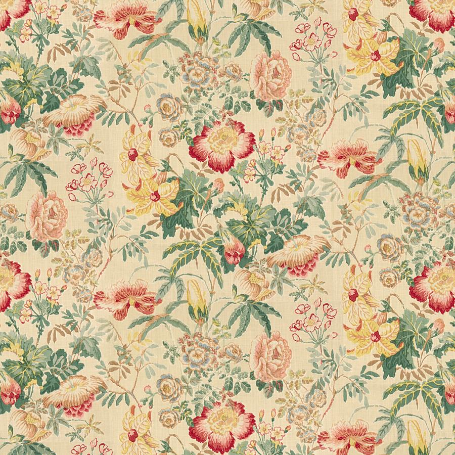 Sample 8013143-73 Edenwood Hdb Pink/Green Botanical Brunschwig and Fils Fabric