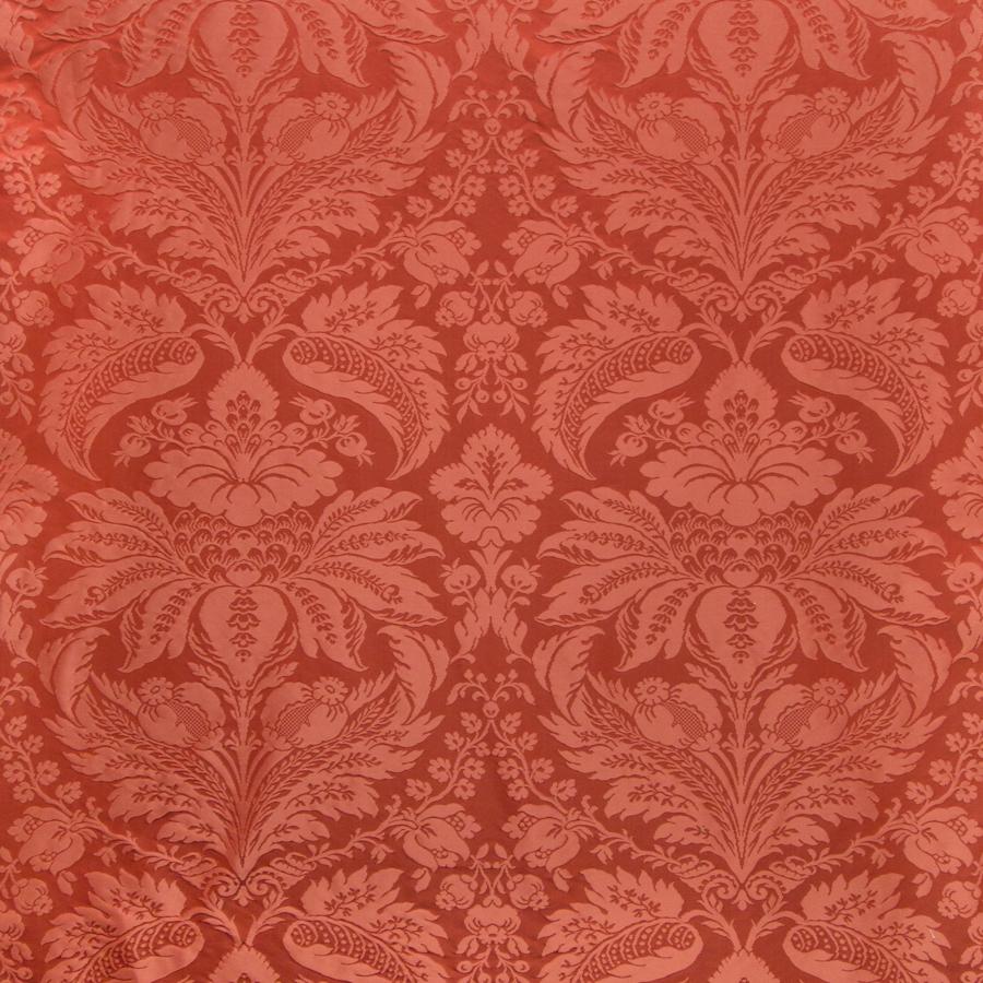Sample 8013188-119 Damask Pierre Pepper Red Damask Brunschwig and Fils Fabric