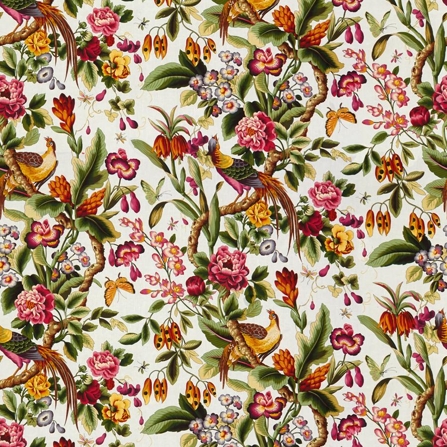Sample 8015130-47 Pheasans Or Botanical Brunschwig and Fils Fabric