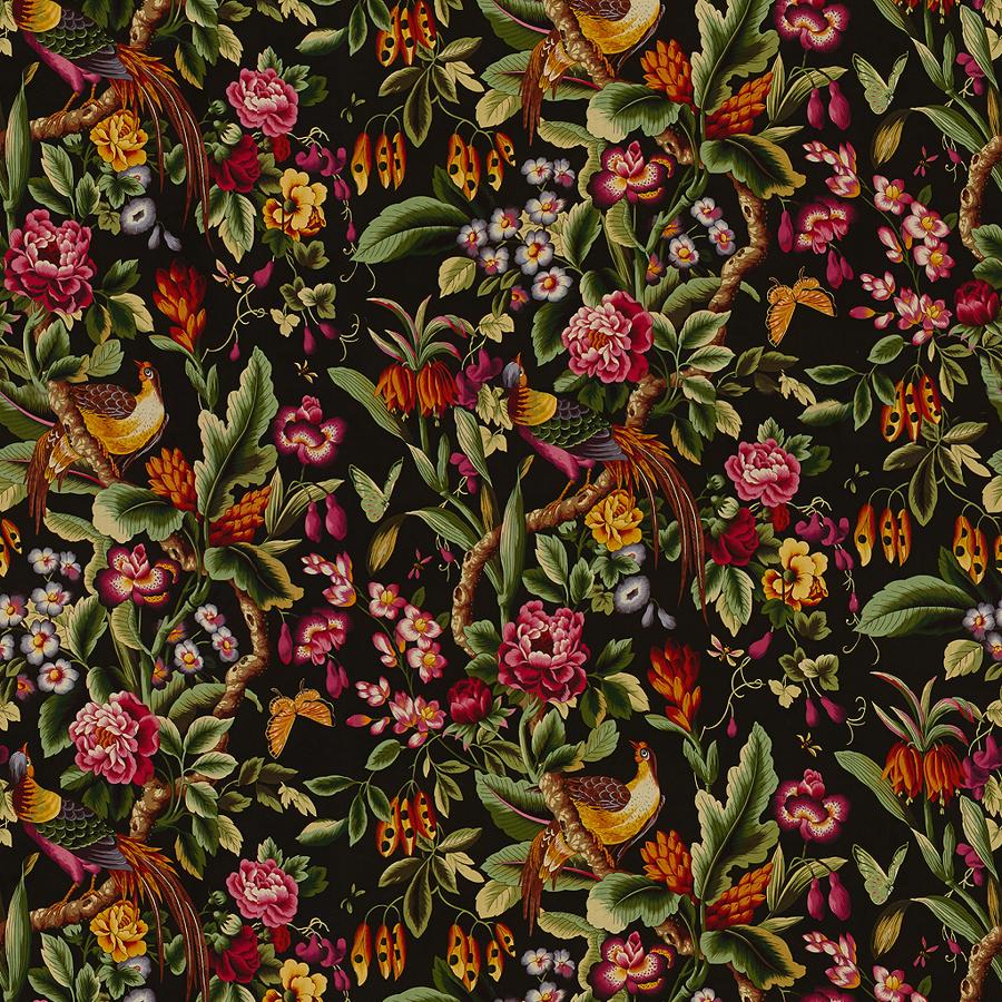 Order 8015130-68 Pheasans Chocolat Botanical by Brunschwig & Fils Fabric