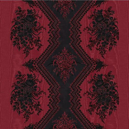 Select 8015137-9 Coppelia Moire Rouge Damask by Brunschwig & Fils Fabric
