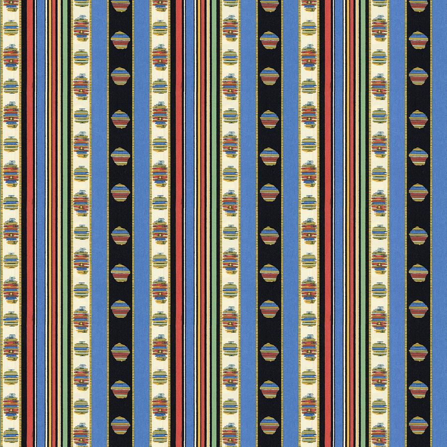 Sample 8015144-519 Rayure Percale Bleu Stripes Brunschwig and Fils Fabric